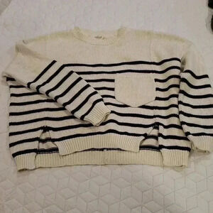 Workshop knit Drop Striped Sweater size L